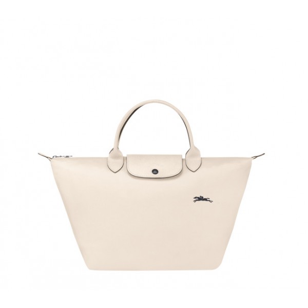Chalk Longchamp Le Pliage Club Top Handle Bag M with Pliage/Nylon Material  sale