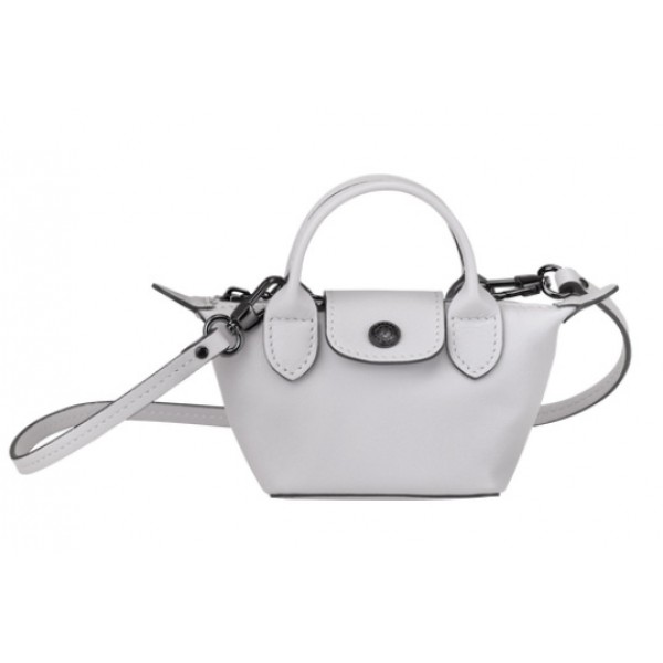 Grey sale Longchamp Le Pliage Cuir Crossbody bag XS with Leather Material